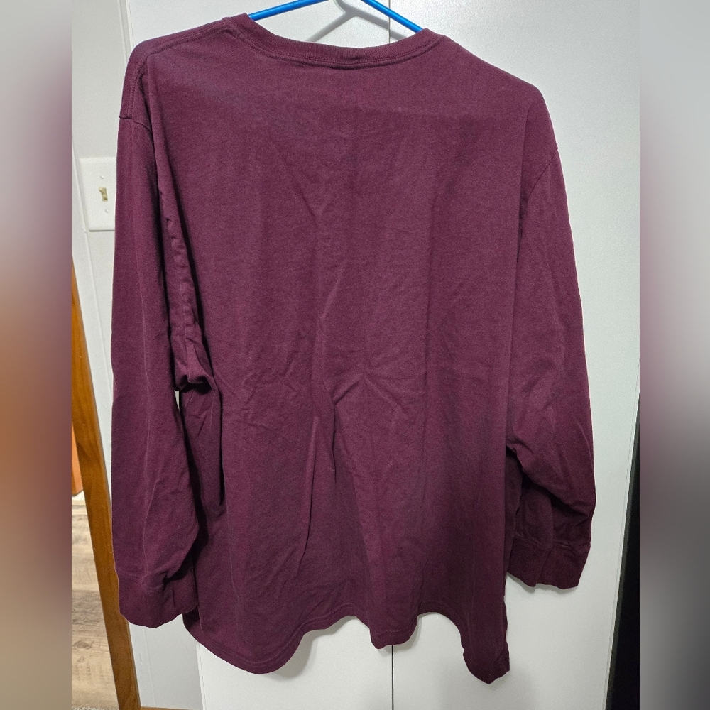 PINK Victoria's Secret Maroon Long Sleeve Top - Picture 4 of 4